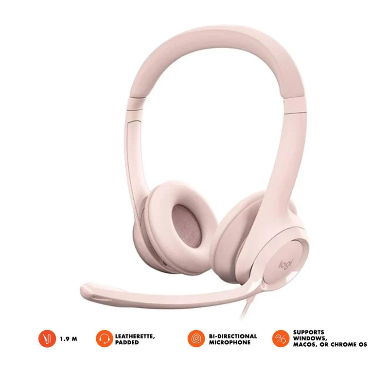 Logitech H390 USB Computer Headset (Rose)