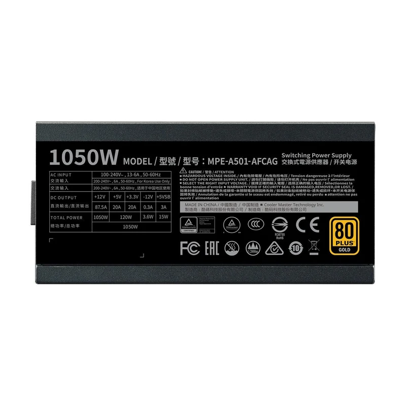 Cooler Master MWE Gold 1050 V2 Full Modular Power Supply