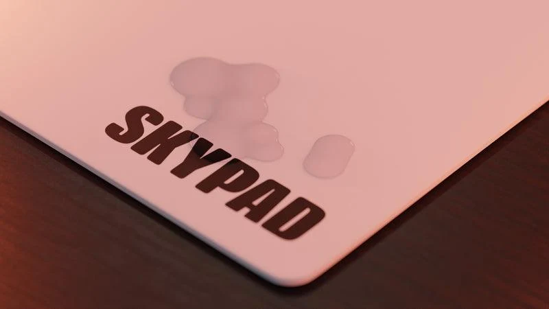 Skypad Glass Mousepad 3.0 XL - White Text