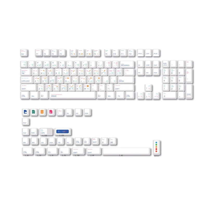 Royal Kludge PBT Keycaps 136 Keys CR-10
