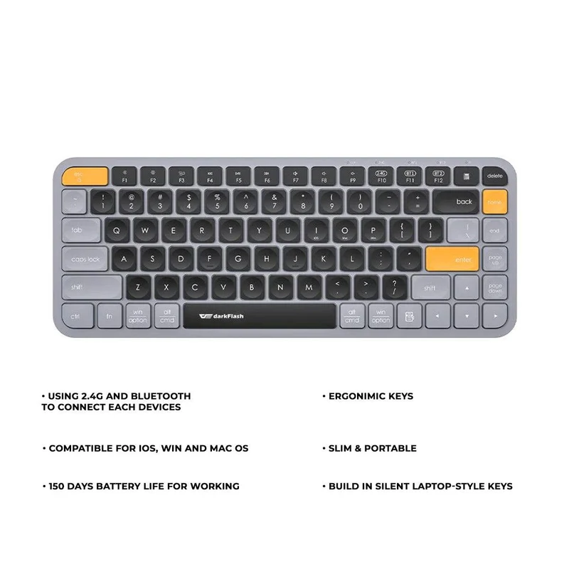 Darkflash V200 Wireless Bluetooth Keyboard (Brown Sugar)