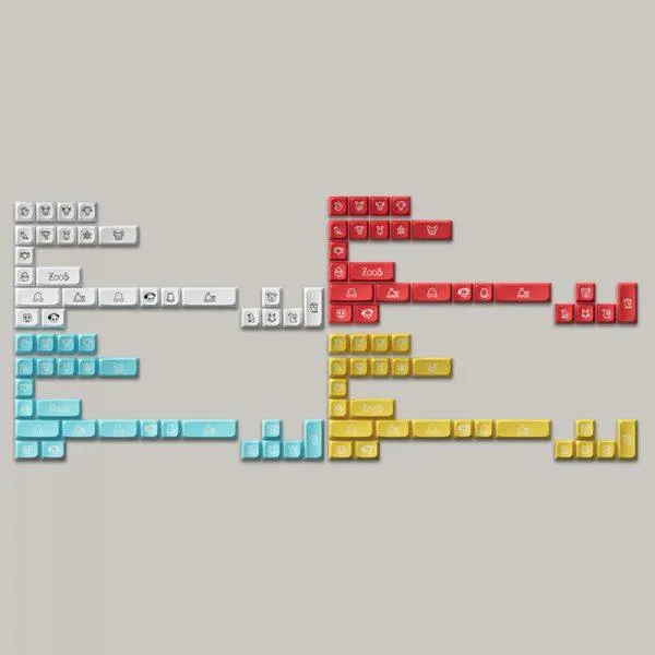 AKKO WOB Building Blocks PBT Keycaps Set MDA 282 Keys