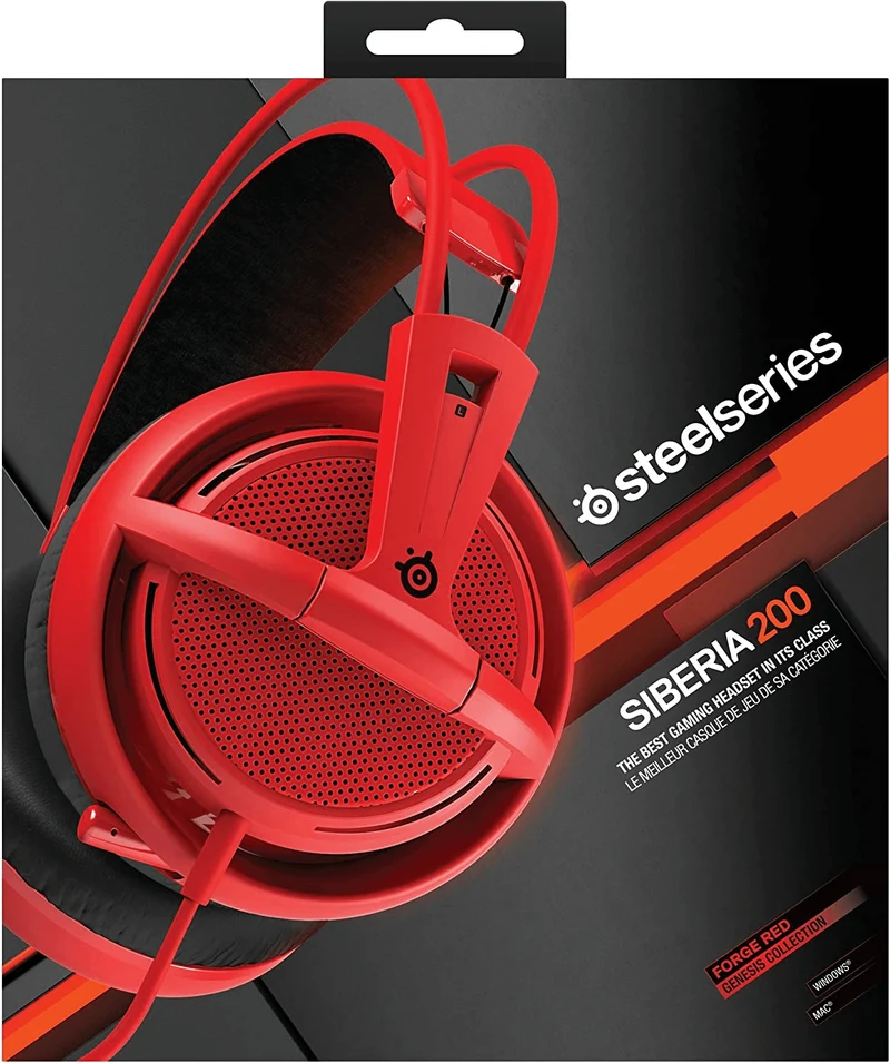 STEELSERIES SIBERIA 200 FORGED RED GAMING HEADSET (PN51135)