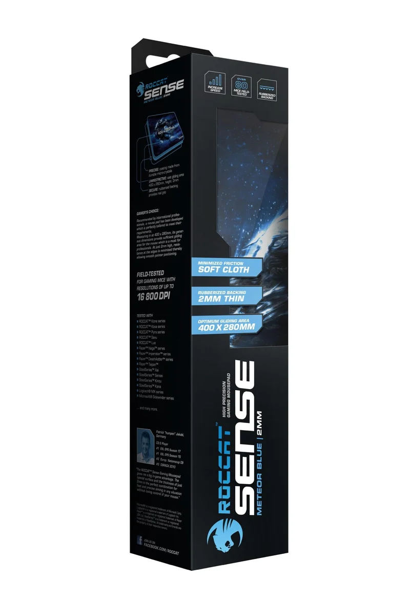 Roccat Sense High Precision Gaming Mousepad Meteor Blue 2MM
