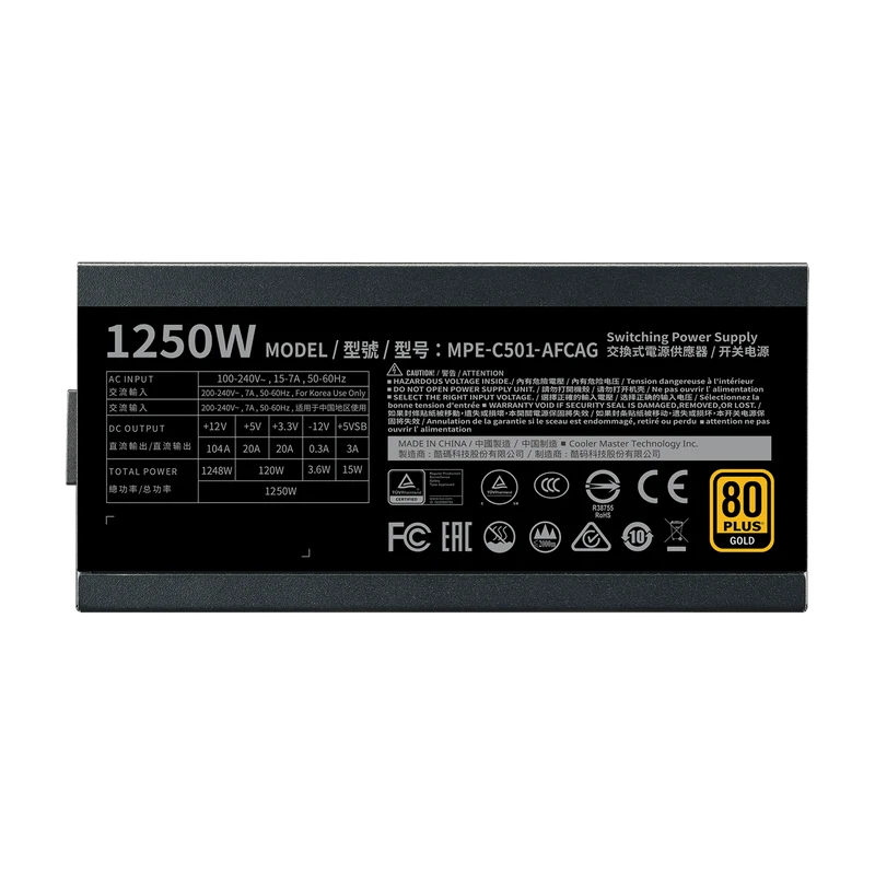 COOLER MASTER MWE Gold 1250 V2 Full Modular Power Supply