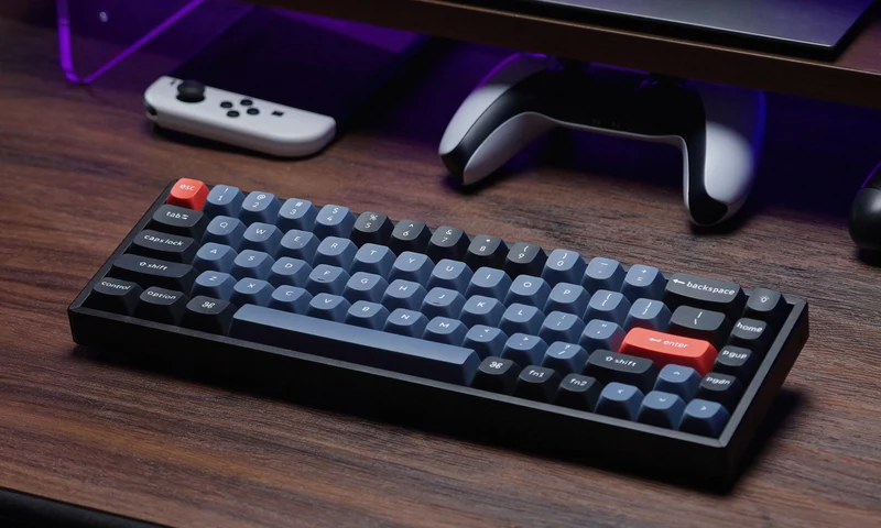 Keychron K6 Pro QMK/Via Wireless Custom Mechanical Hot-Swappable RGB Backlight Aluminum Keyboard - Black (K Pro Mechanical Brown Switch) (K6P-J3Z)