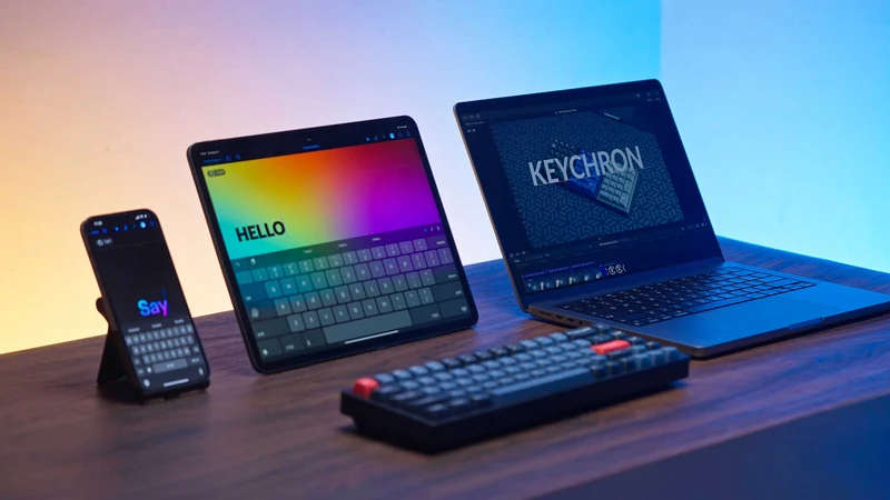 Keychron K6 Pro QMK/Via Wireless Custom Mechanical Hot-Swappable RGB Backlight Aluminum Keyboard - Black (K Pro Mechanical Brown Switch) (K6P-J3Z)