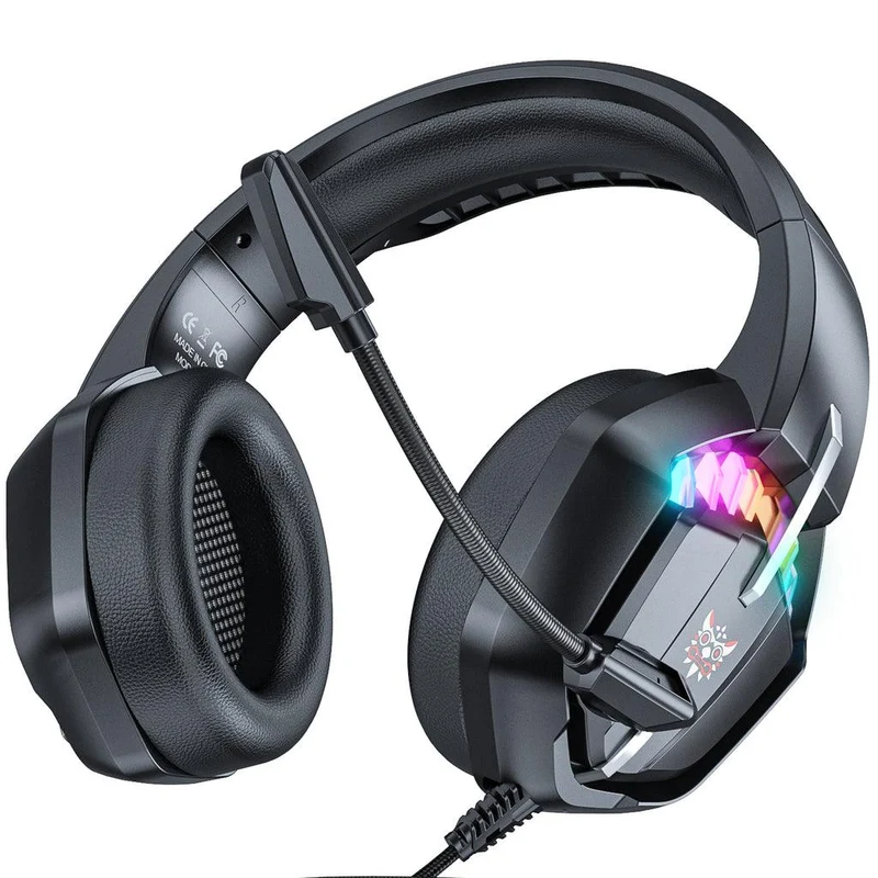 Onikuma X28 RGB Gaming Headset With Mic And Noise Cancelling (Black)