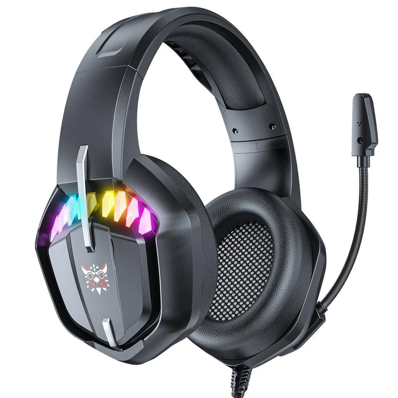 Onikuma X28 RGB Gaming Headset With Mic And Noise Cancelling (Black)