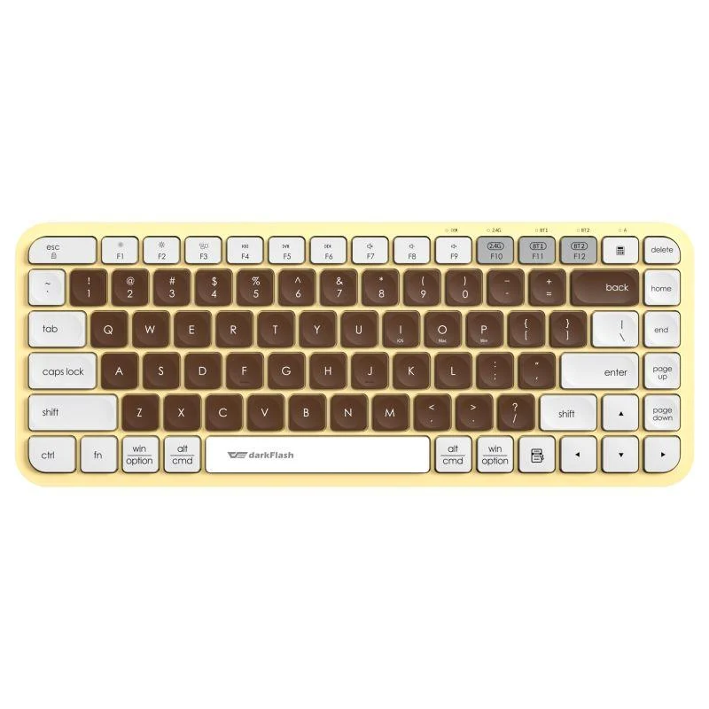 Darkflash V200 Wireless Bluetooth Keyboard (Mocha)