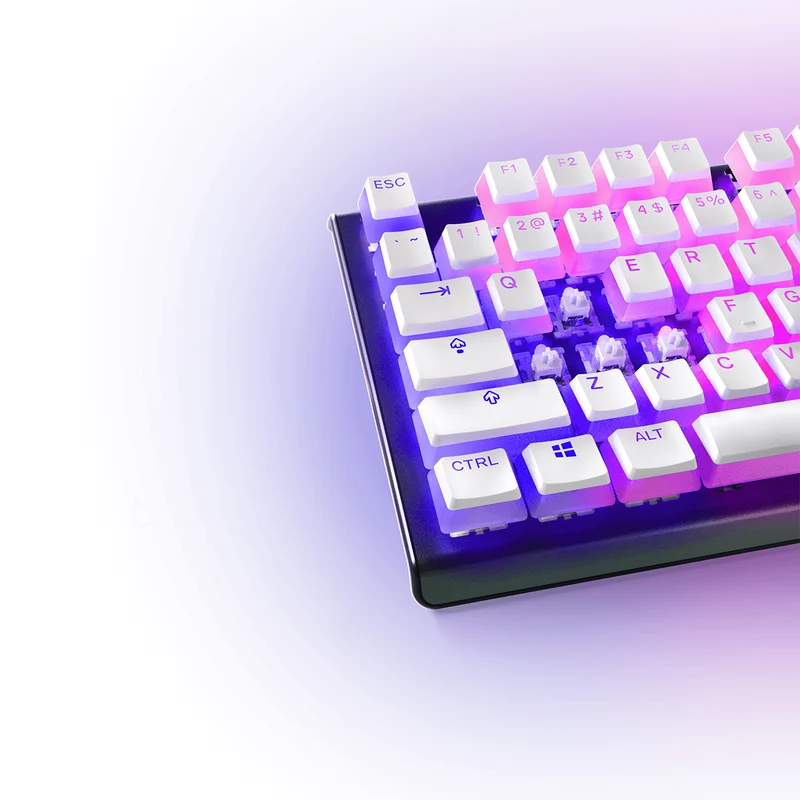 Steelseries Prismcaps Universal Double Shot PBT Keycaps (White) (PN60203)