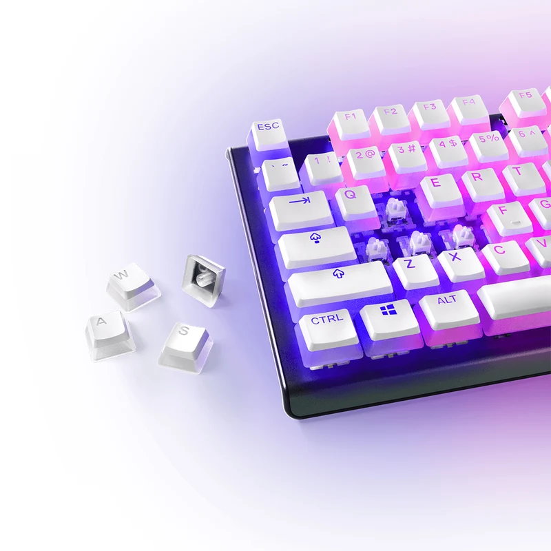 Steelseries Prismcaps Universal Double Shot PBT Keycaps (White) (PN60203)