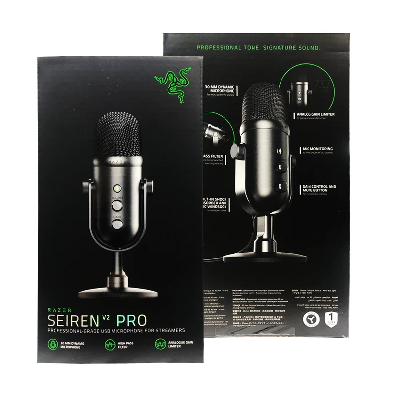RAZER SEIREN V2 PRO PROFESSIONAL GRADE USB MICROPHONE FOR STREAMERS