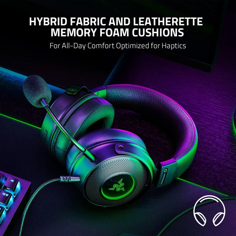 Razer Kraken V3 Hypersense Wired USB Gaming Headset With Haptic Technology