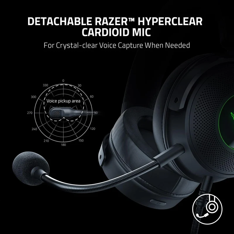Razer Kraken V3 Hypersense Wired USB Gaming Headset With Haptic Technology