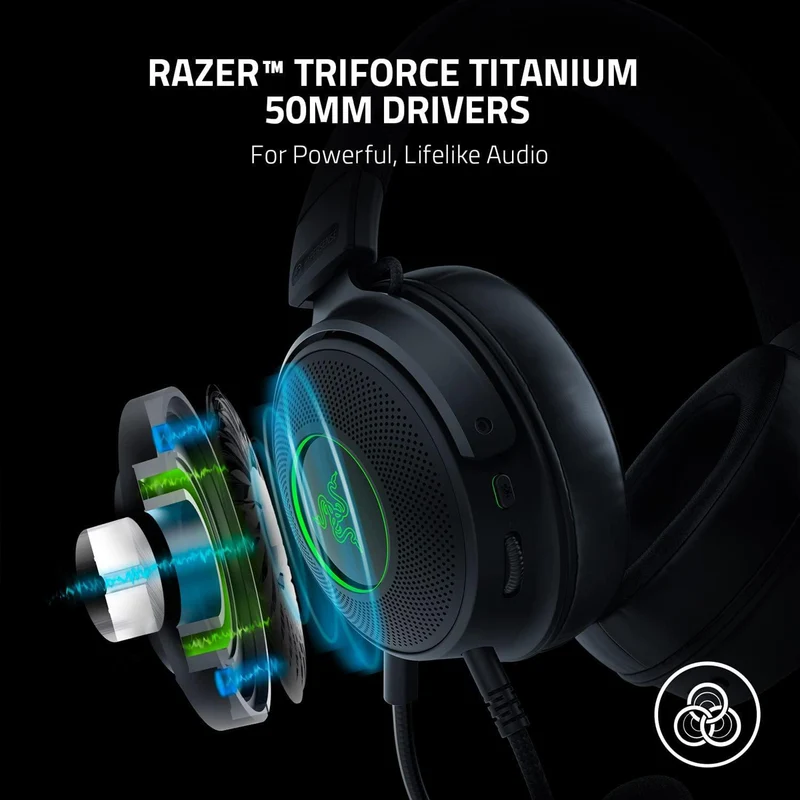 Razer Kraken V3 Hypersense Wired USB Gaming Headset With Haptic Technology