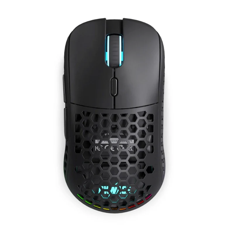 PWNAGE Ultra Custom Symm 1 Gen 2.0 RGB Wireless Gaming Mouse Honeycomb Sides (Black) (UC-S-H-B)