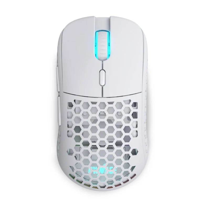 PWNAGE Ultra Custom Symm 1 Gen 2.0 RGB Wireless Gaming Mouse Honeycomb Sides (White) (UC-S-H-W)