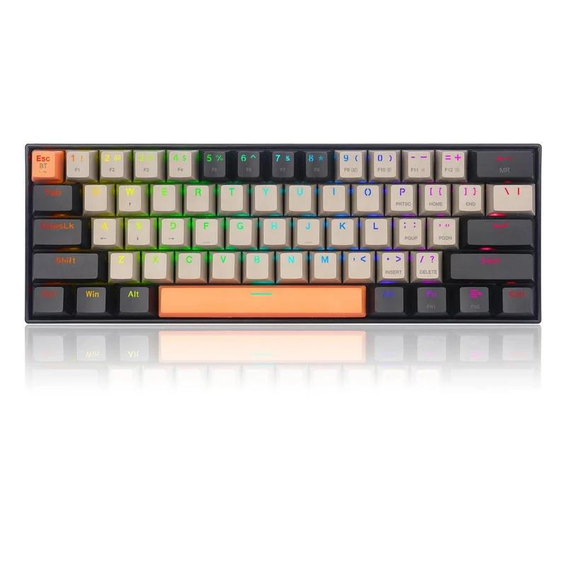 REDRAGON DRACONIC PRO WIRED/2.4G/BT MECHANICAL GAMING KEYBOARD (DUST-PROOF BROWN SWITCH) (K530-OG&GY&BK-RGB-PRO)