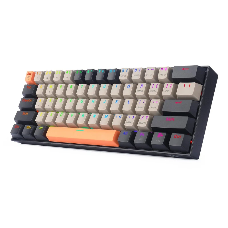 REDRAGON DRACONIC PRO WIRED/2.4G/BT MECHANICAL GAMING KEYBOARD (DUST-PROOF BROWN SWITCH) (K530-OG&GY&BK-RGB-PRO)