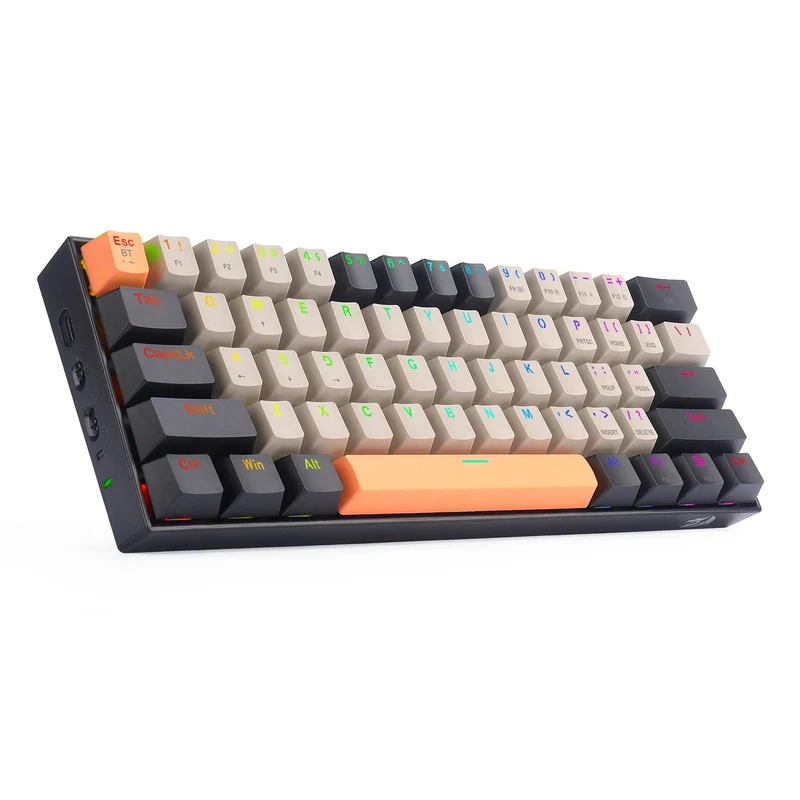 REDRAGON DRACONIC PRO WIRED/2.4G/BT MECHANICAL GAMING KEYBOARD (DUST-PROOF BROWN SWITCH) (K530-OG&GY&BK-RGB-PRO)