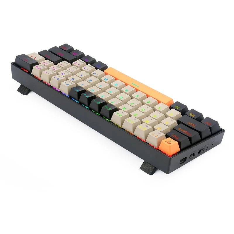 REDRAGON DRACONIC PRO WIRED/2.4G/BT MECHANICAL GAMING KEYBOARD (DUST-PROOF BROWN SWITCH) (K530-OG&GY&BK-RGB-PRO)