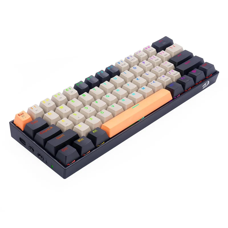 REDRAGON DRACONIC PRO WIRED/2.4G/BT MECHANICAL GAMING KEYBOARD (DUST-PROOF BROWN SWITCH) (K530-OG&GY&BK-RGB-PRO)