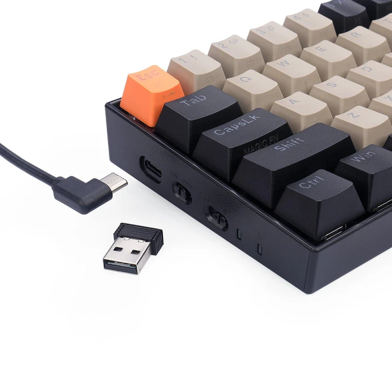 REDRAGON DRACONIC PRO WIRED/2.4G/BT MECHANICAL GAMING KEYBOARD (DUST-PROOF BROWN SWITCH) (K530-OG&GY&BK-RGB-PRO)