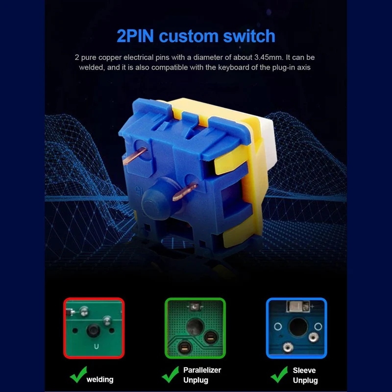 Redragon Bullet B 50GF Clicky Linear Tactile Blue Switches (A113B)