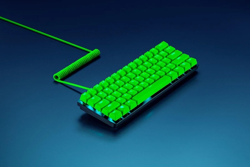 Razer PBT Keycap + Coiled Cable Upgrade Set (Razer Green)
