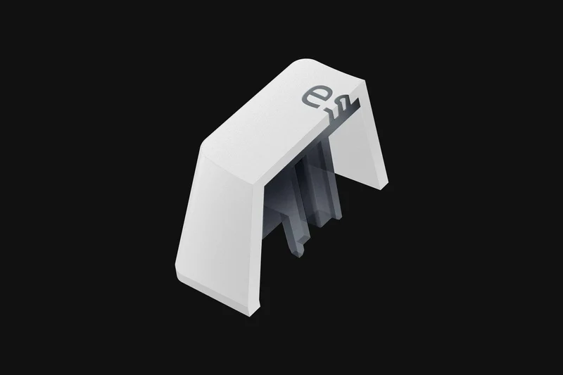 Razer PBT Keycap + Coiled Cable Upgrade Set (Mercury White)