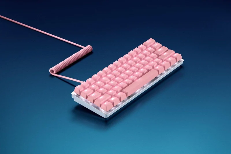Razer PBT Keycap + Coiled Cable Upgrade Set (Quartz Pink)
