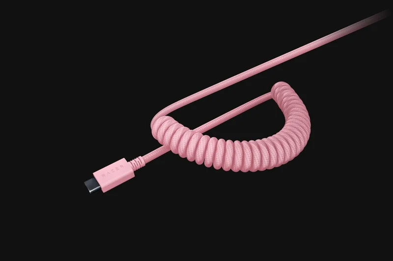 Razer PBT Keycap + Coiled Cable Upgrade Set (Quartz Pink)