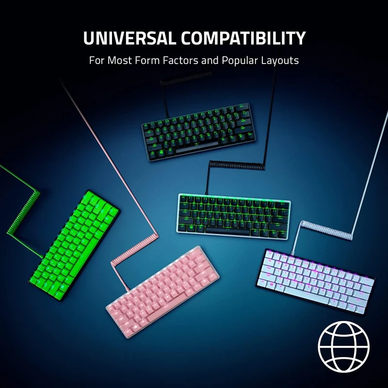 Razer PBT Keycap + Coiled Cable Upgrade Set (Quartz Pink)