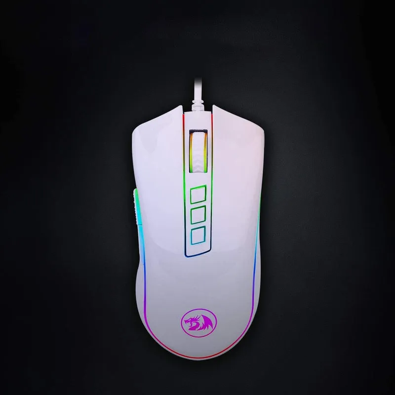 Redragon Cobra Gaming Mouse (White) (M711W-1)