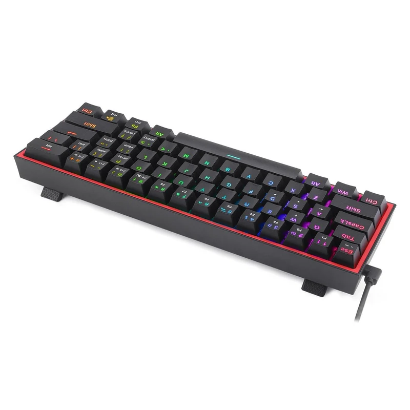 Redragon Fizz RGB Wired Mechanical Gaming Keyboard (Black) (Dust-Proof Red) (K617-RGB)