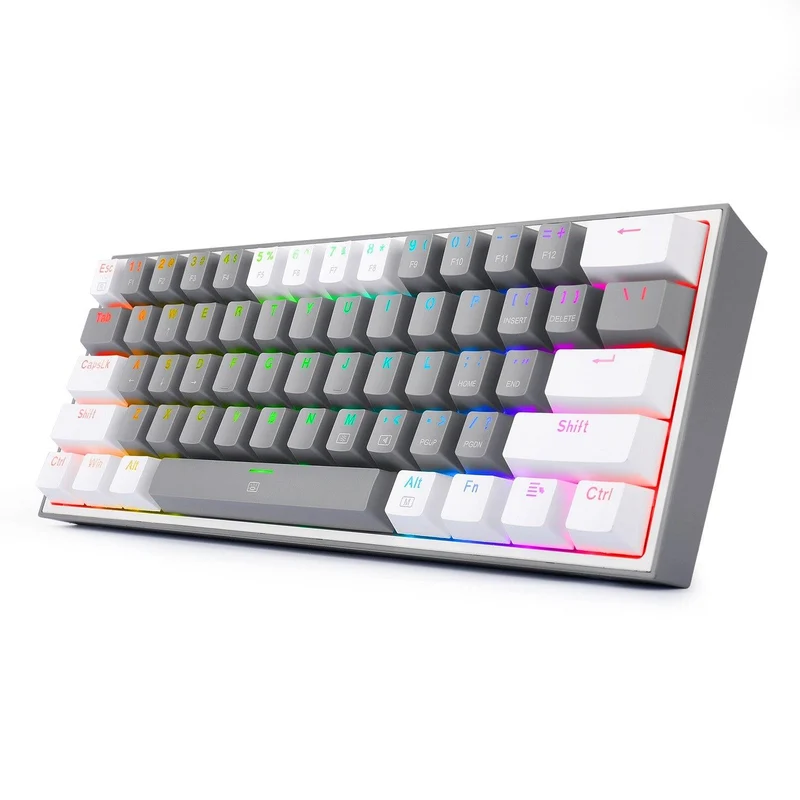 Redragon Fizz RGB Wired Mechanical Gaming Keyboard (Dust Proof Red) (Gray White) (K617-RGB)