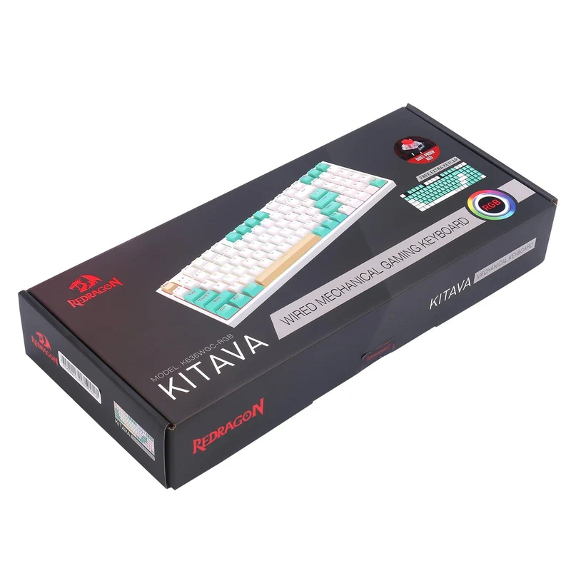 Redragon KITAVA RGB Wired Mechanical Gaming Keyboard (Dust-Proof Red Switch) (K636WGC-RGB)