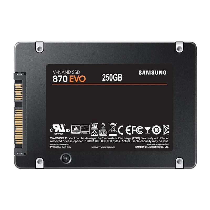 Samsung 870 EVO 250GB Sata III 2.5” SSD (MZ-77E250BW)