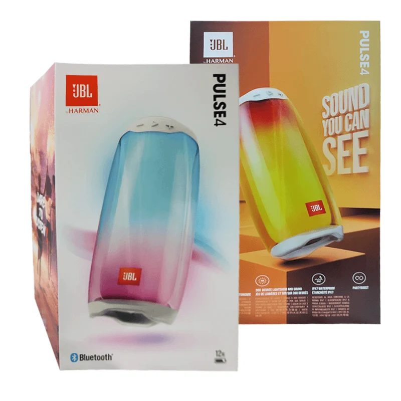 JBL Pulse 4 Portable Bluetooth Speaker (White)