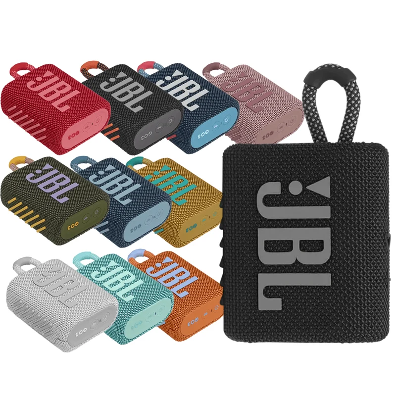 JBL Go 3 Portable Bluetooth Speaker (Blue, Green, Yellow, Red, Black, Black Orange, White, Teal, Blue Pink, Pink, Orange, Grey)