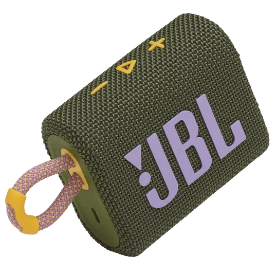 JBL Go 3 Portable Bluetooth Speaker (Blue, Green, Yellow, Red, Black, Black Orange, White, Teal, Blue Pink, Pink, Orange, Grey)