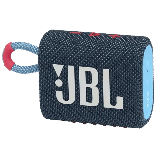 JBL Go 3 Portable Bluetooth Speaker (Blue, Green, Yellow, Red, Black, Black Orange, White, Teal, Blue Pink, Pink, Orange, Grey)