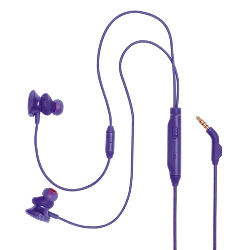 JBL Quantum 50 Wired In-Ear Gaming Headset W/ Volume Slider & Mic Mute (Purple)