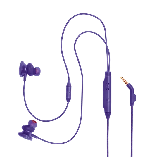 JBL Quantum 50 Wired In-Ear Gaming Headset W/ Volume Slider & Mic Mute (Purple)
