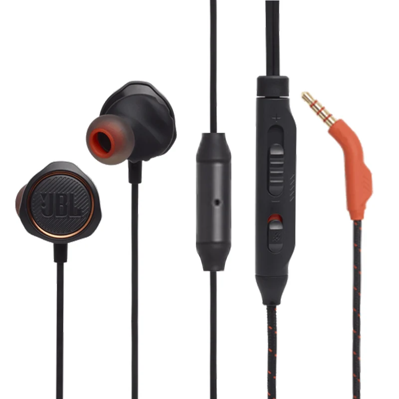 JBL Quantum 50 Wired In-Ear Gaming Headset W/ Volume Slider & Mic Mute (Black)