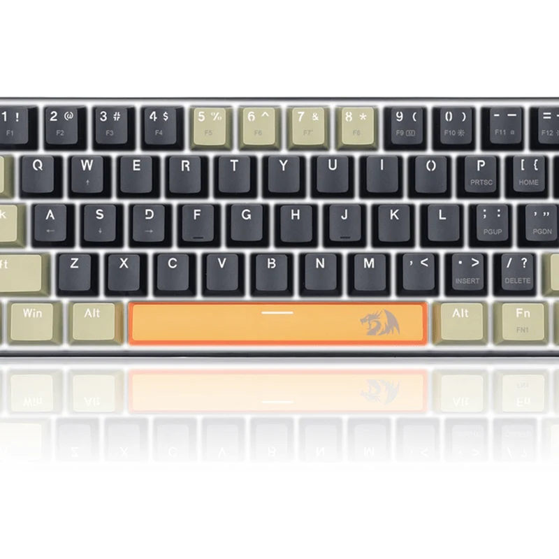 REDRAGON LAKSHMI K606 DETACHABLE WIRE MECHANICAL KEYBOARD (ORANGE BLACK GREY) DUST-PROOF BROWN SWITCH