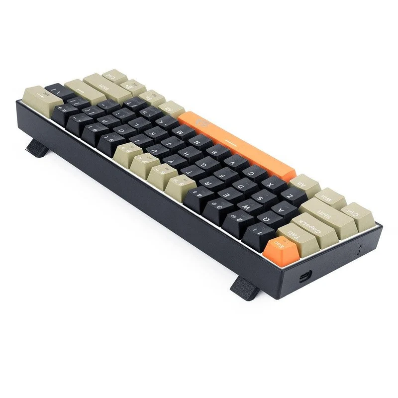 REDRAGON LAKSHMI K606 DETACHABLE WIRE MECHANICAL KEYBOARD (ORANGE BLACK GREY) DUST-PROOF BROWN SWITCH