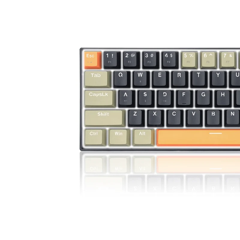 REDRAGON LAKSHMI K606 DETACHABLE WIRE MECHANICAL KEYBOARD (ORANGE BLACK GREY) DUST-PROOF BROWN SWITCH