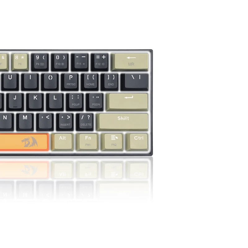 REDRAGON LAKSHMI K606 DETACHABLE WIRE MECHANICAL KEYBOARD (ORANGE BLACK GREY) DUST-PROOF BROWN SWITCH